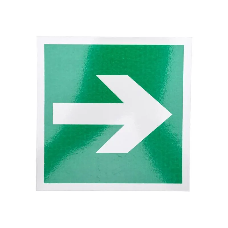 Табличка ПВХ эвакуационный знак «Направляющая стрелка» 200х200 мм REXANT 56-0030-2