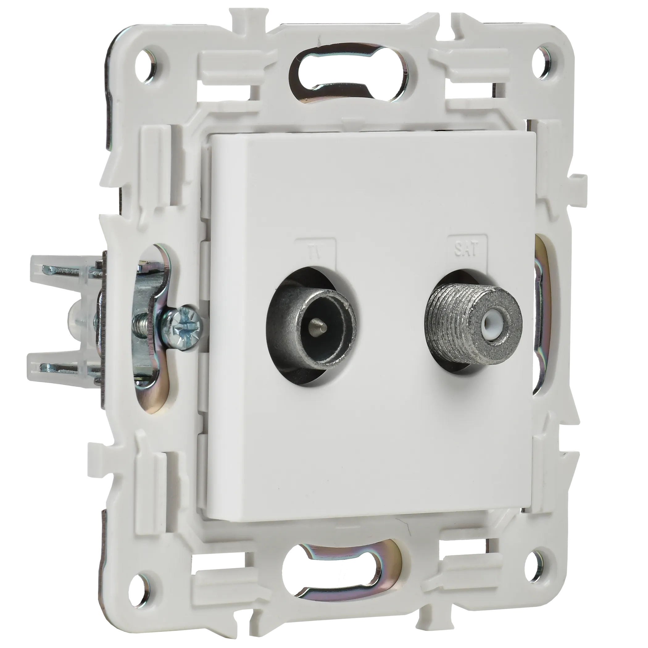 SKANDY Розетка двойная TV+SAT SK-A13W арктический белый IEK - Фото 6