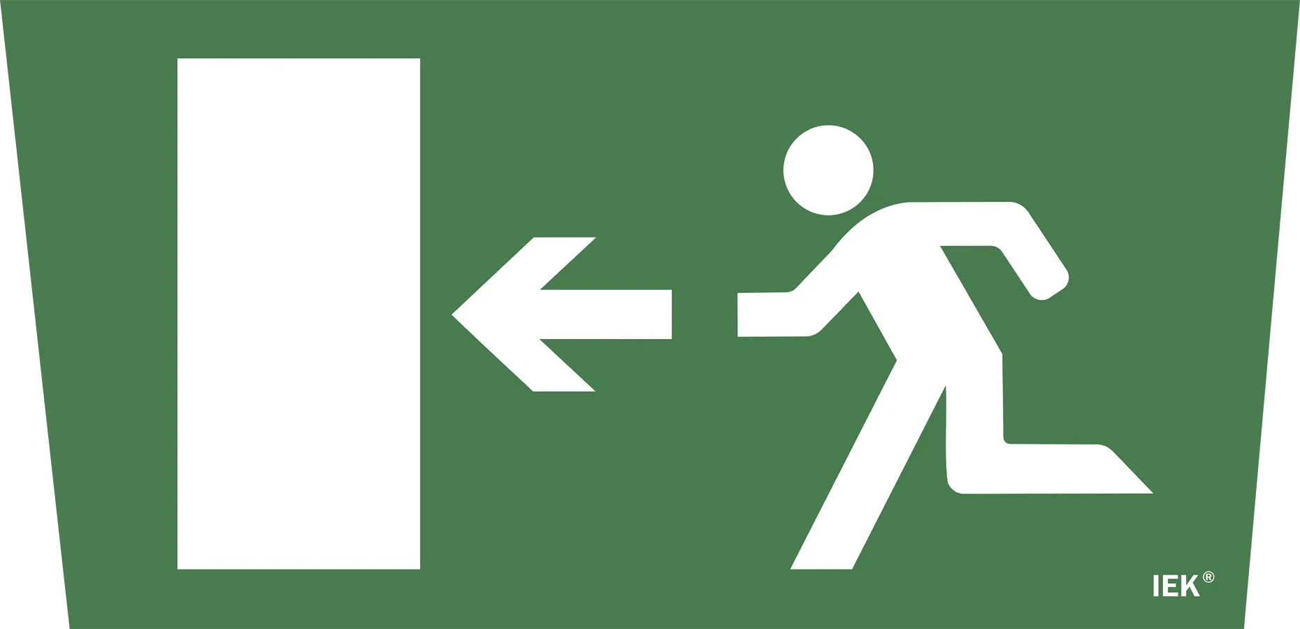 Этикетка самоклеящаяся 310х280мм "Выход/стрелка налево" IEK