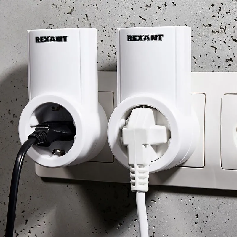 Радиоуправляемая  розетка c пультом RX-002 (один пульт, две розетки) 10А/30м REXANT - Фото 3