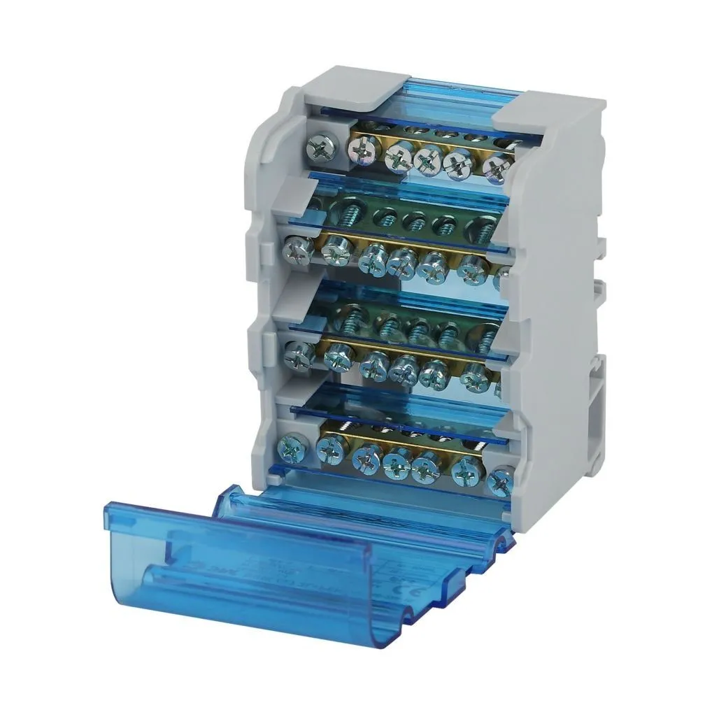 Шины на DIN-рейку в корпусе (кросс-модуль) 4х7 3L+PEN