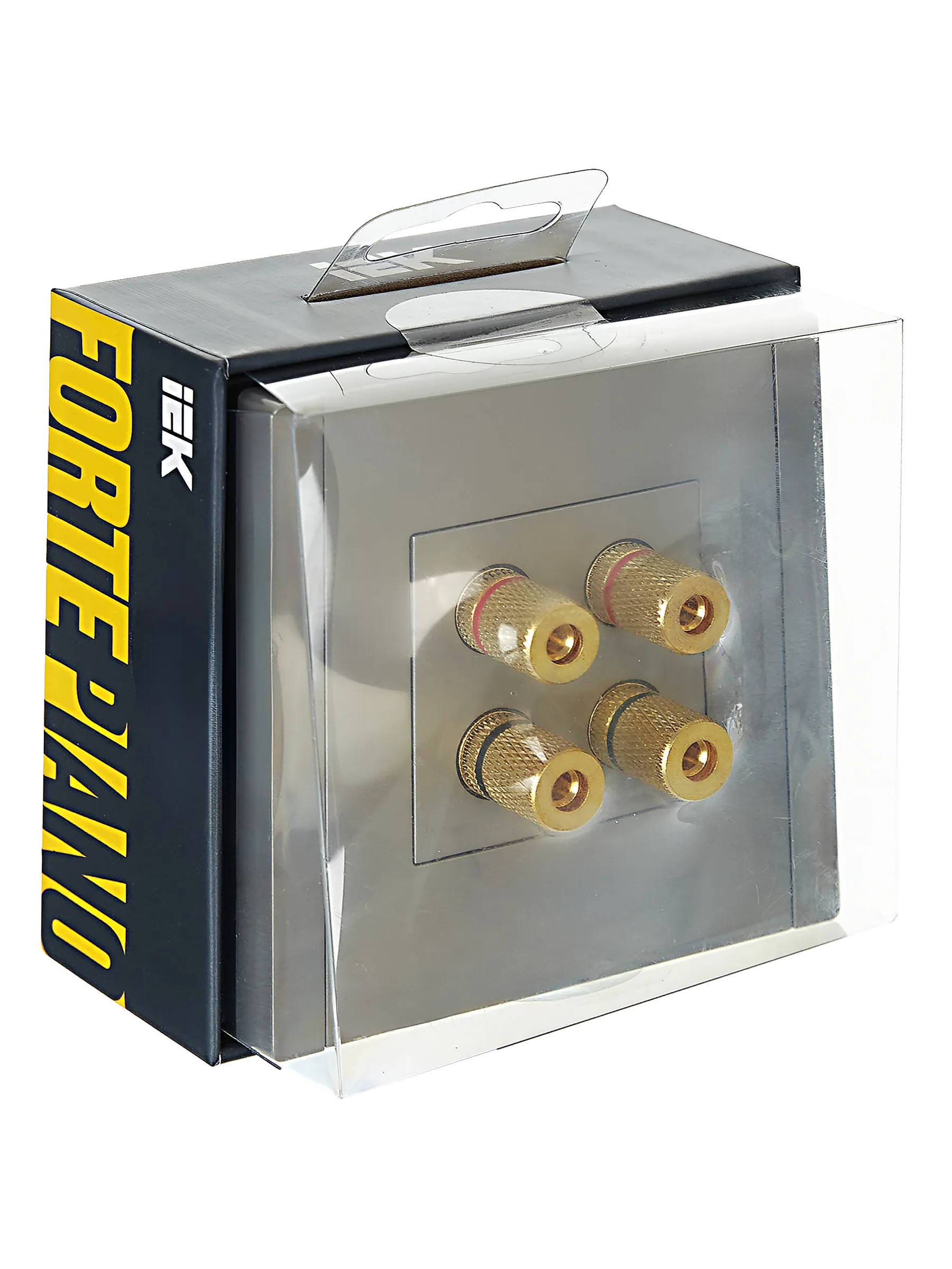 FORTE&PIANO Аудиорозетка 4-местная FP539 сталь IEK - Фото 2