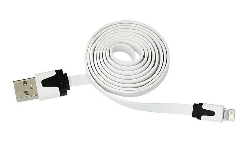Кабель USB-A – Lightning для Apple, 1А, 1м, ПВХ, белый, плоский REXANT 18-1974