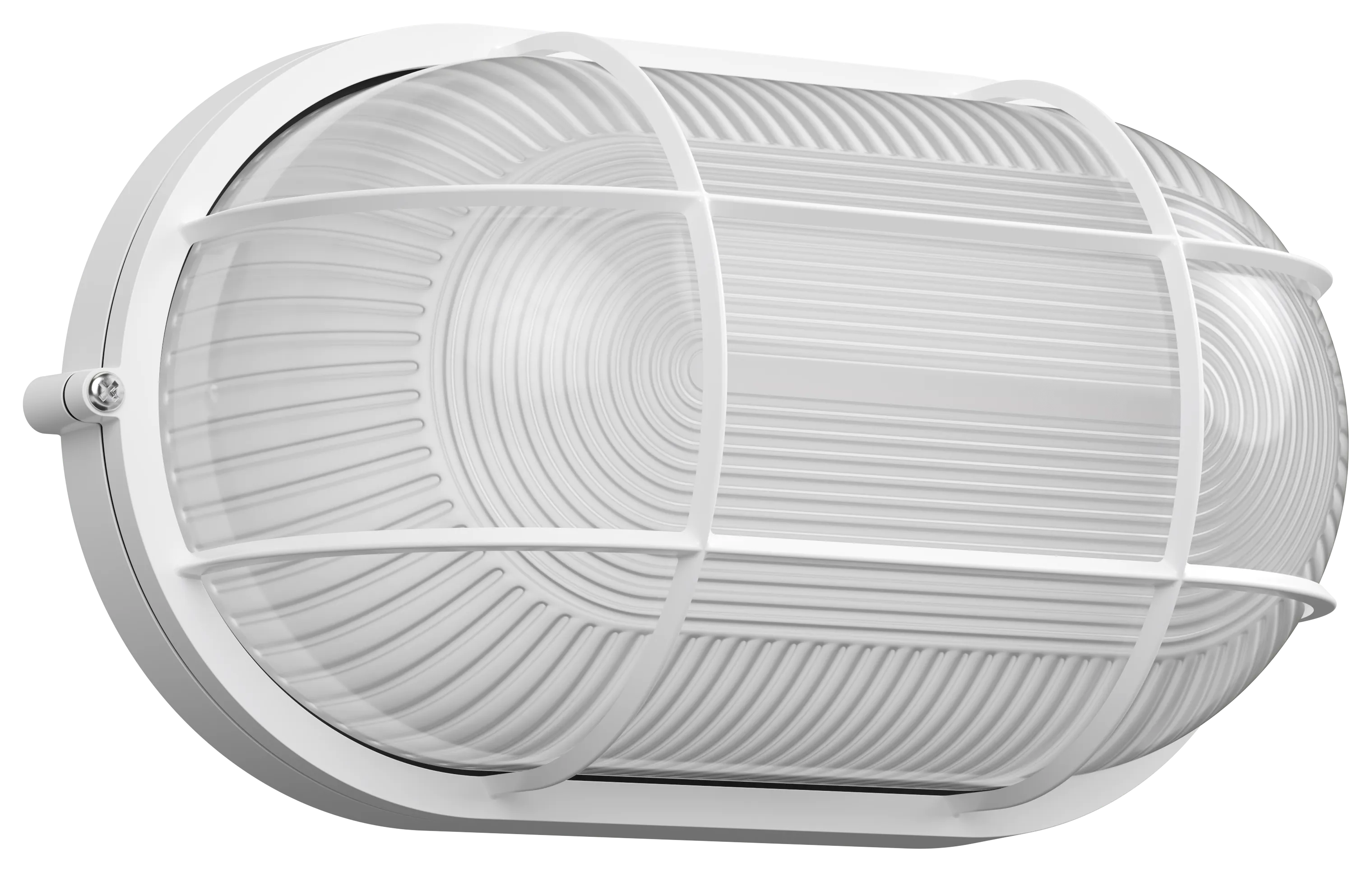 Светильник НПП1202 овал с решеткой 100Вт IP54 белый IEK LNPP0-1202-1-100-K01