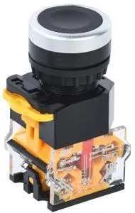 Кнопка управления D8-11 d=22мм 1з+1р черная IEK BBT30-11-3-22-K02