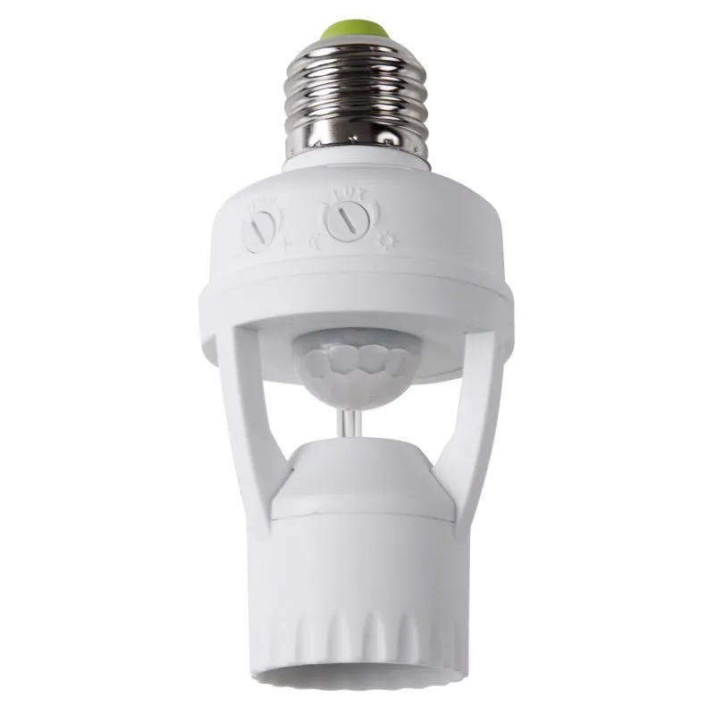 Датчик движения в патрон E27 ДДП 01, 360°, 60Вт, 3-2000Лк, 6м, 10-300 сек. REXANT 11-9203