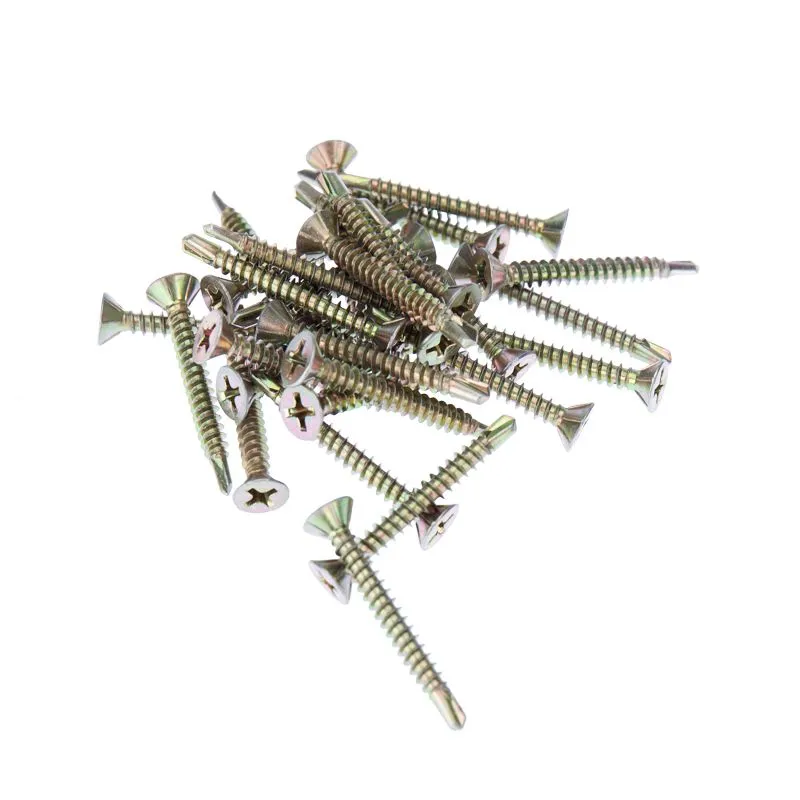 Саморез оконный сверло 3,9х32мм, желтый цинк, короб (500 шт/уп) KRANZ - Фото 5