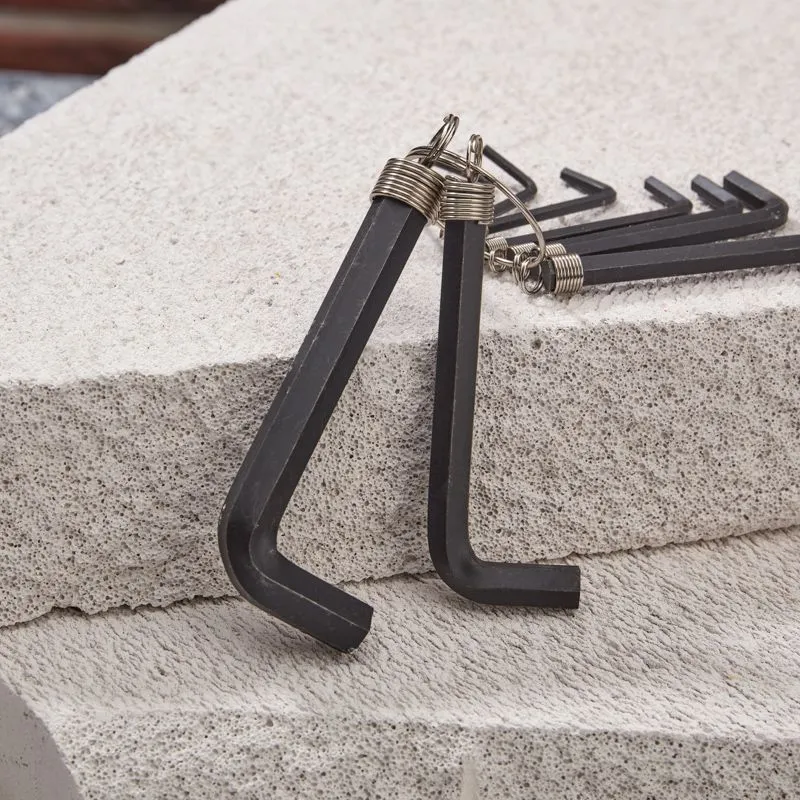 Набор ключей имбусовых HEX KRANZ 1,5-10 мм, CrV, 10 шт., оксидированные, на кольце - Фото 4