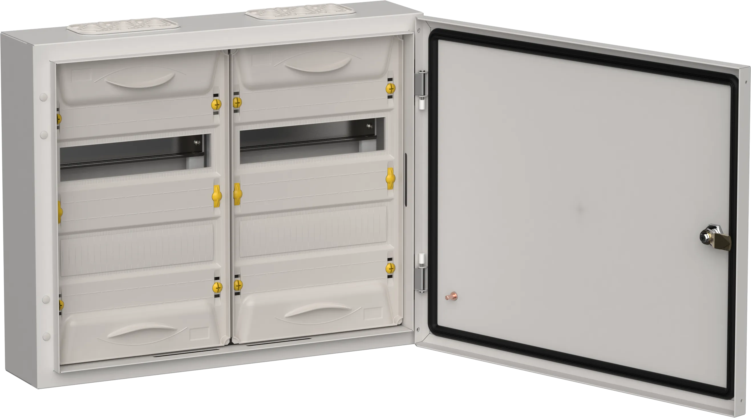 TITAN 5 Корпус металлический ЩРн-48 (2х24) 460х570х140мм IP54 серый (одна дверь) IEK