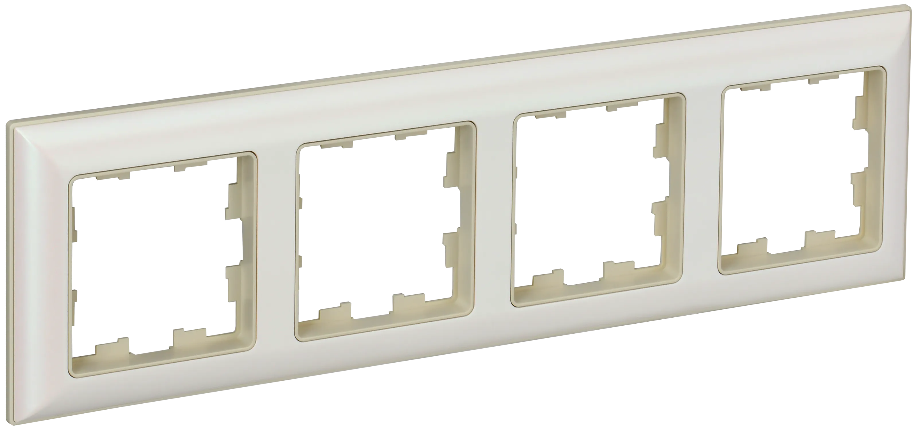 BRITE Рамка 4-местная РУ-4-Бр бежевый/жемчужный IEK