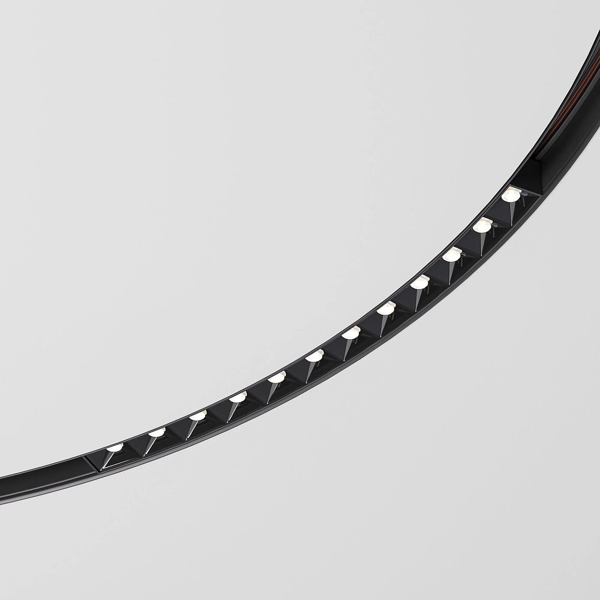 Slim Magnetic Трековый светильник для радиусного шинопровода 12W 4200K Intenso чёрный Ø 1200мм - Фото 4