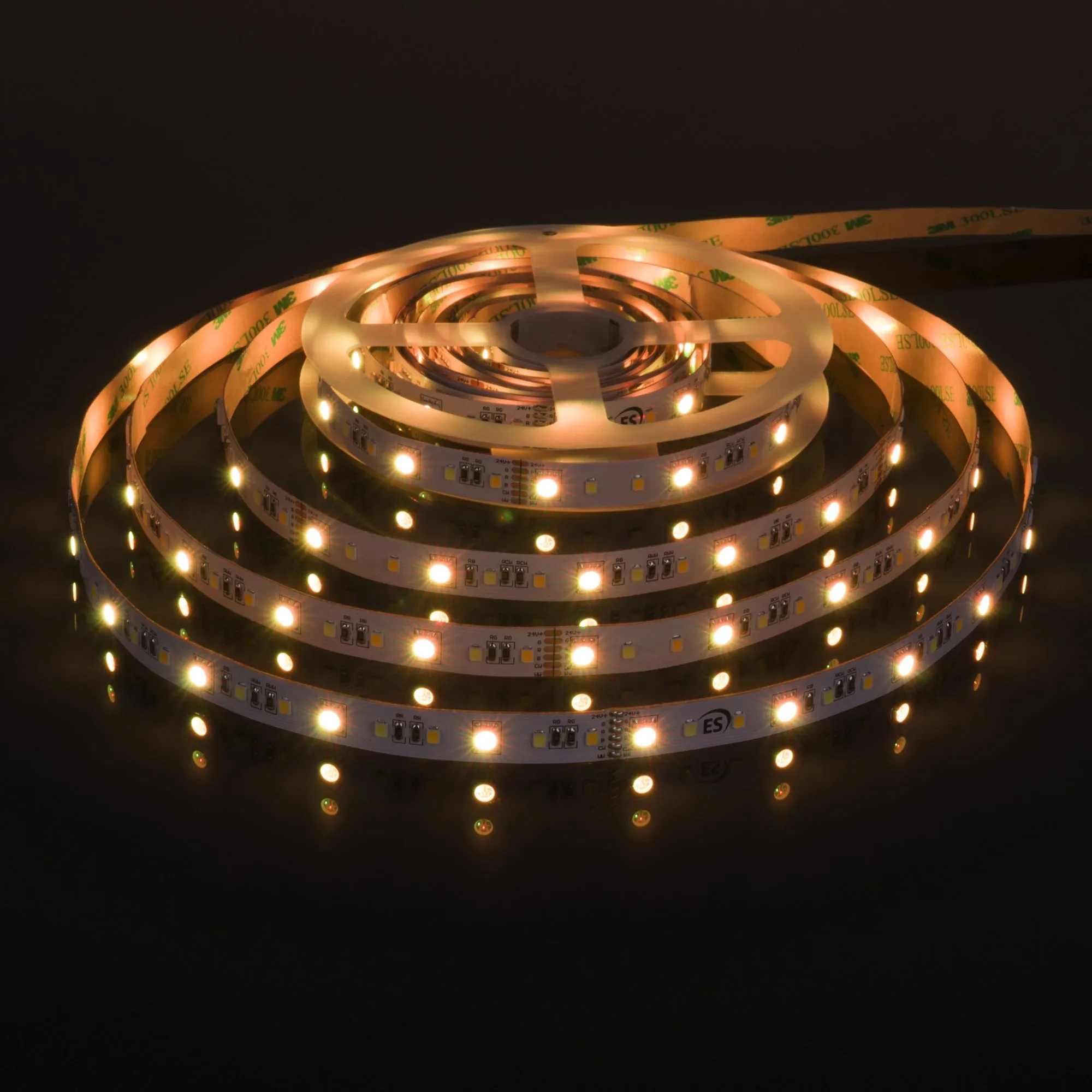 Лента светодиодная 24V 16W 90Led 5050+2835+2835 IP20 MIX RGB/теплый белый/холодный белый, 5м Elektro - Фото 5