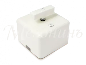 Выключатель ретро проходной фарфоровый поворотный на 2 положения, коллекция "QUADRA", цвет - белый, GE80404-01