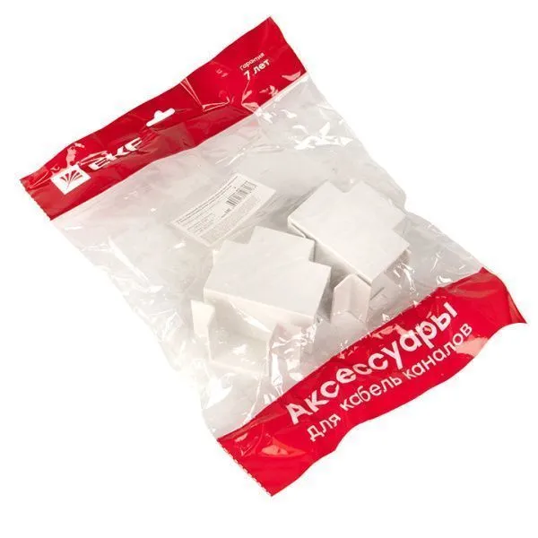 Угол T-образный (40х40) (4 шт) белый EKF-Plast - Фото 2