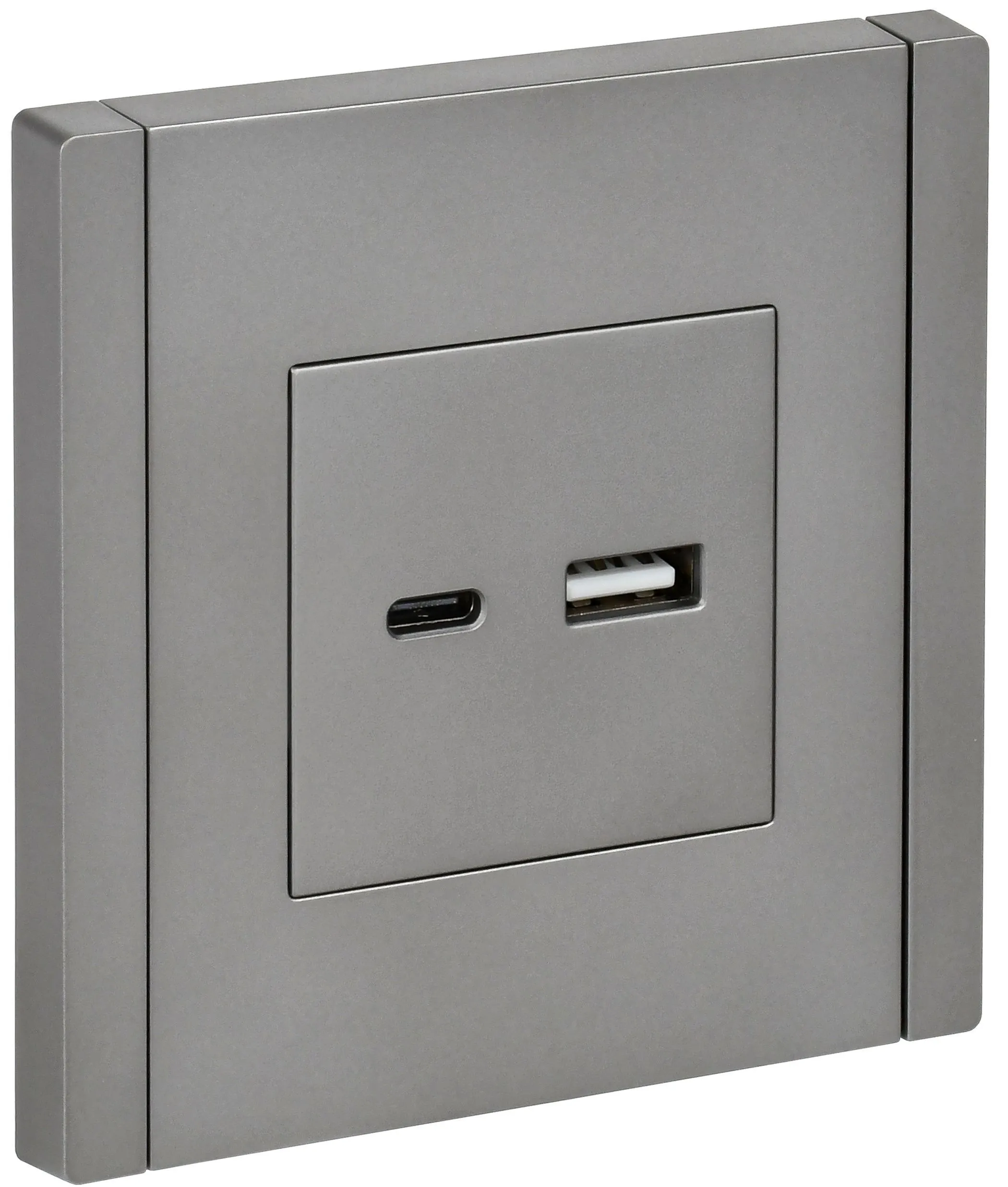 FORTE&PIANO Розетка USB A+C 3,1А FP550 сталь IEK для дома