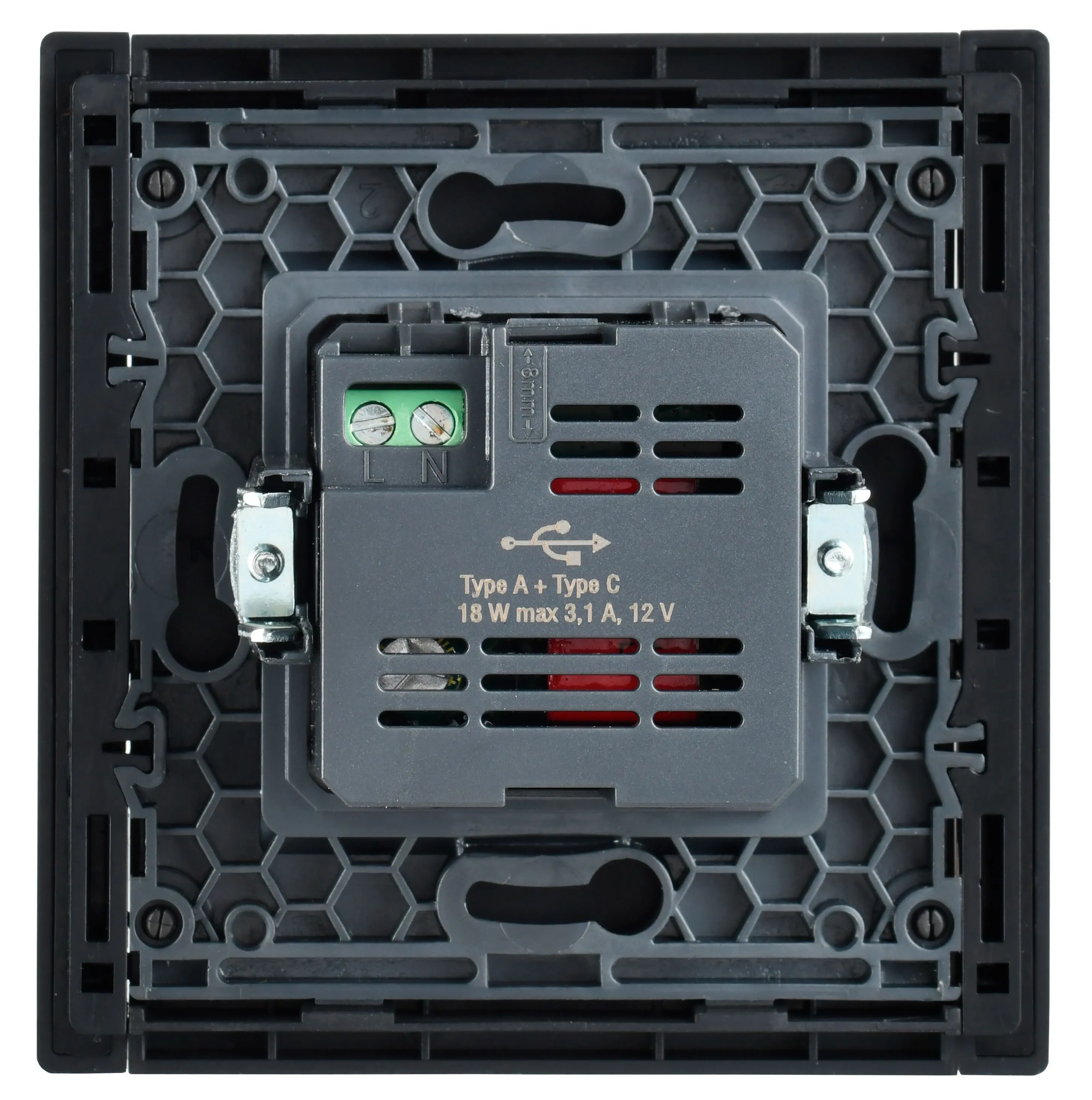 FORTE&PIANO Розетка USB A+C 18Вт FP551 сталь IEK для дома - Фото 3