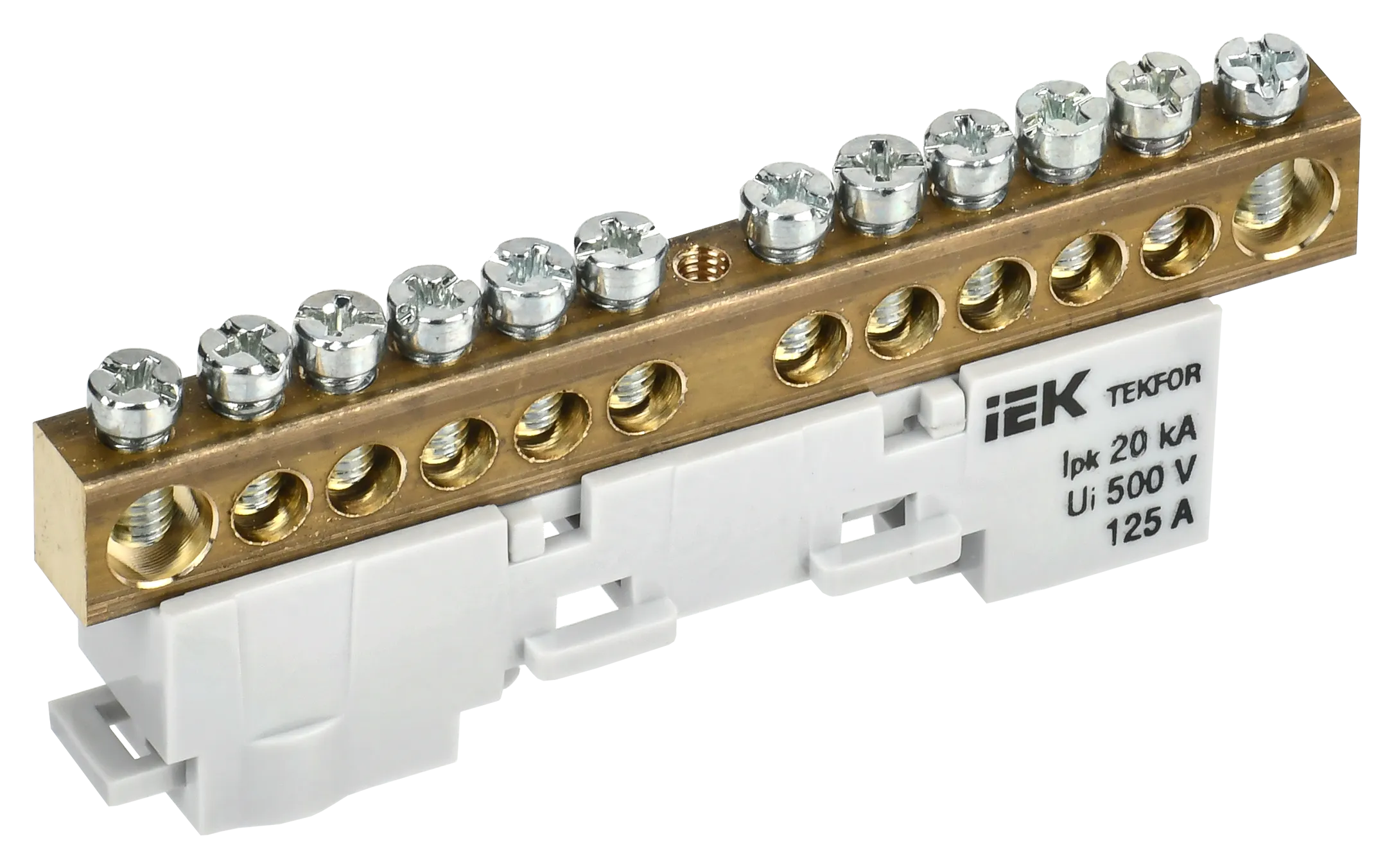 TEKFOR Шина N "ноль" неизолированная на универсальном держателе 8х12-14-С IEK