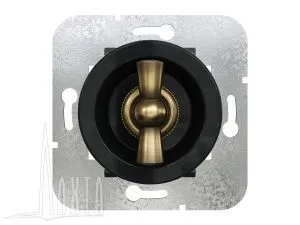 Выключатель на 4 положения, скрыт,уст,, цвет - чёрный/бронза Лахта "СенатЪ" GE35401-0536