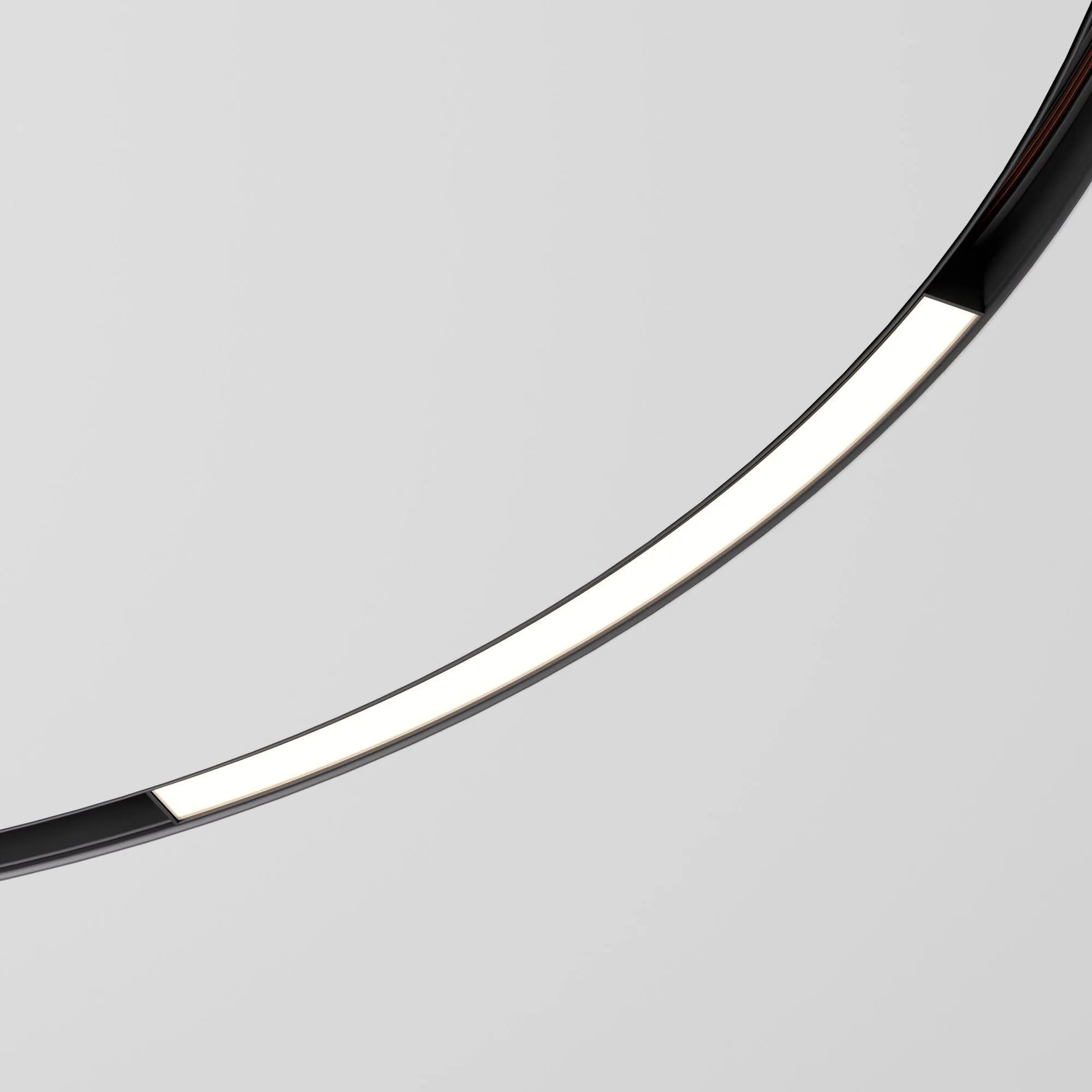 Slim Magnetic Трековый светильник для радиусного шинопровода 16W 4200K Planar чёрный Ø 1200мм a066510