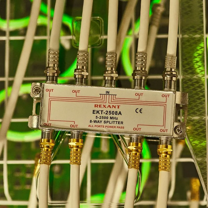 Делитель ТВх8 под F-разъем, 5-2500МГц СПУТНИК REXANT - Фото 2