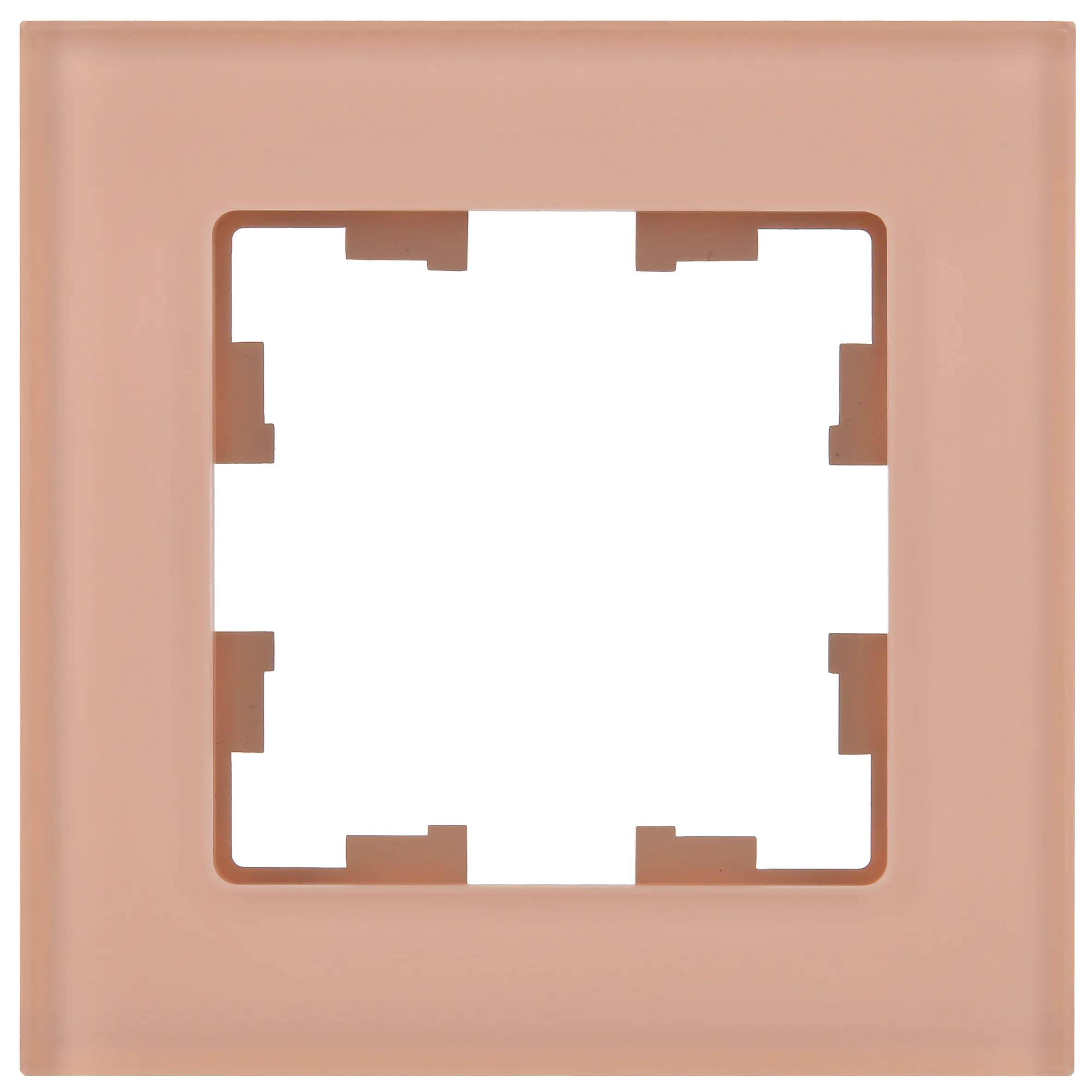 BRITE Рамка 1-местная РУ-1-2-БрП стекло персиковый матовый IEK - Фото 6