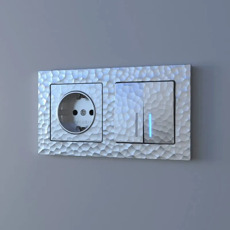 Рамка на 2 поста Hammer (серебряный) Werkel - Фото 3