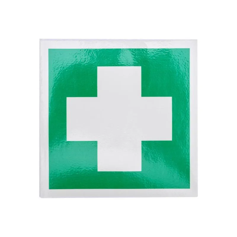 Наклейка знак медицинского  назначения "Аптечка первой медицинской помощи"100*100 мм Rexant 56-0070