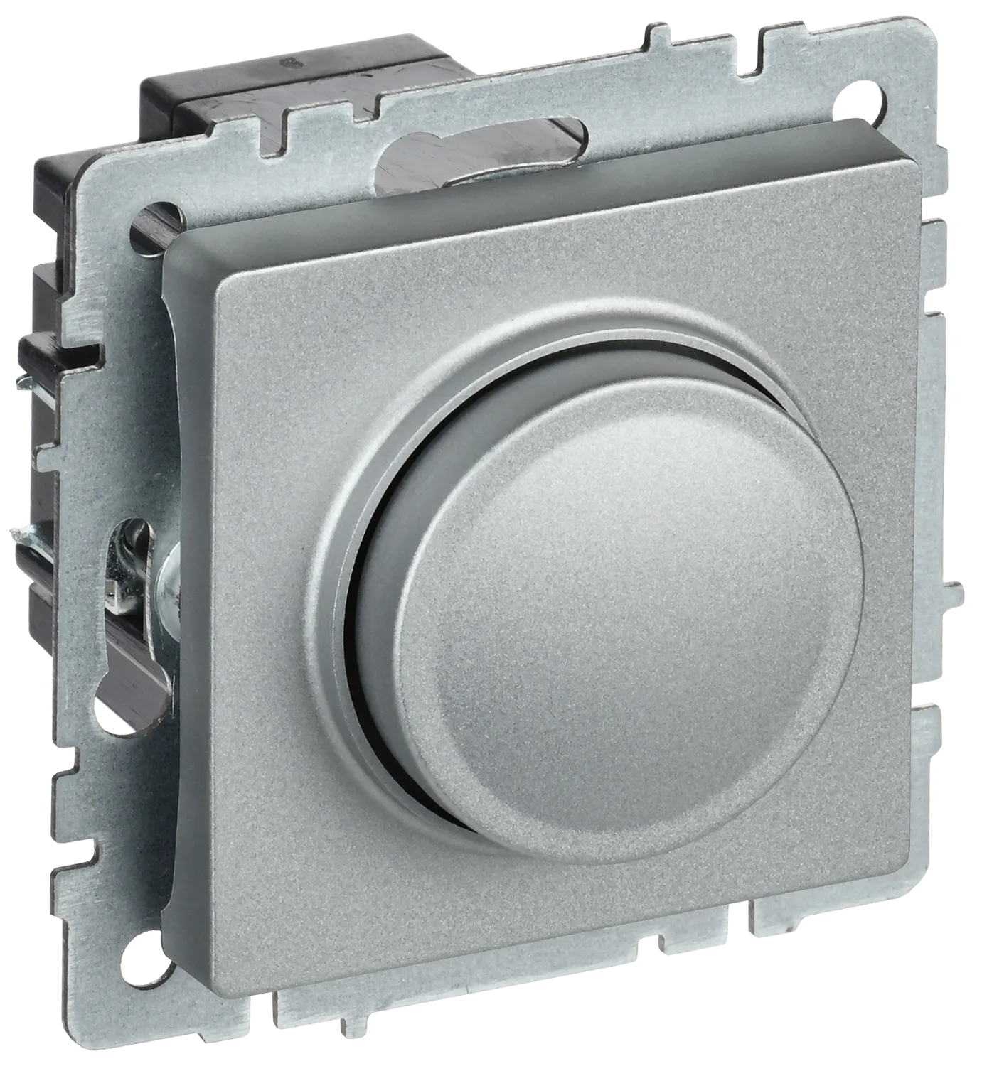 BRITE Светорегулятор поворотно-нажимной 600Вт СС10-1-0-БрА алюминий IEK BR-D20-0600-K47