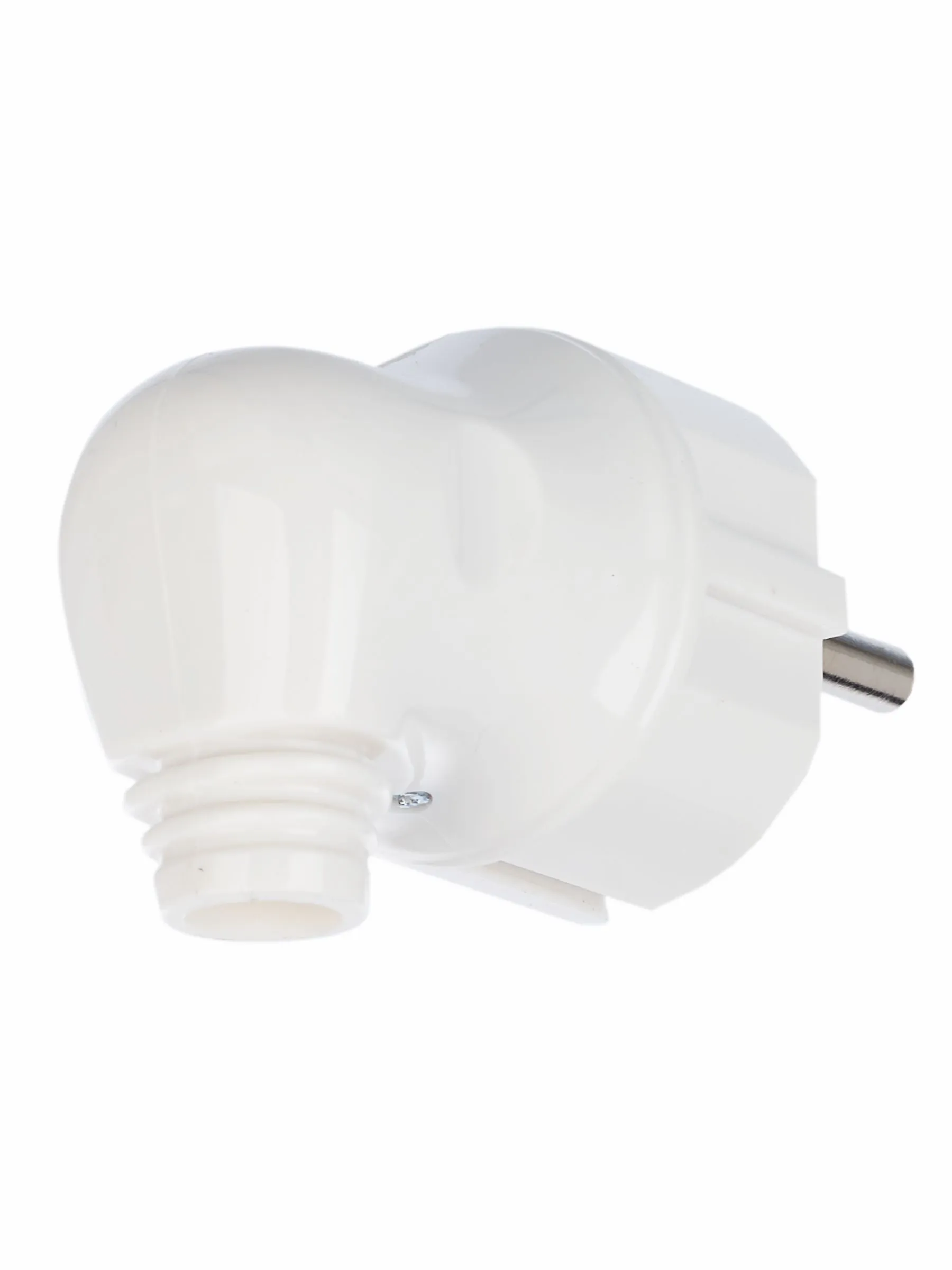 Вилка разборная угловая ВПу11-01-Ст с заземляющим контактом 16А белая IEK - Фото 4