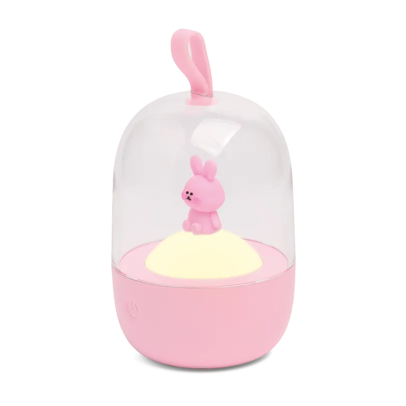 Детский ночник LUMIN'ARTE TL06 зайчик розовый диммируемый, сенсорное управление, аккумуляторный, USB-кабель, 115х75х75