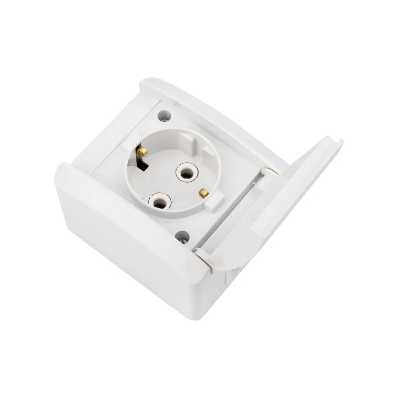 Розетка одноместная INDUSTRIAL IP54 с/з, о/у, белая KRANZ - Фото 3