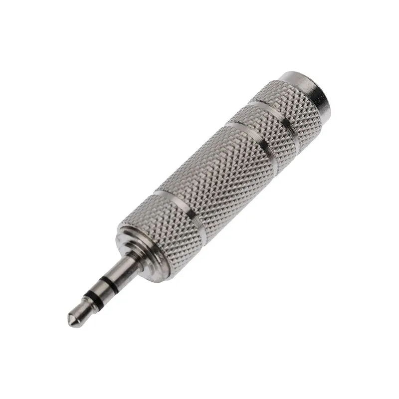 Переходник 3,5мм стерео штекер - 6,3мм стерео гнездо, металл REXANT 14-0213