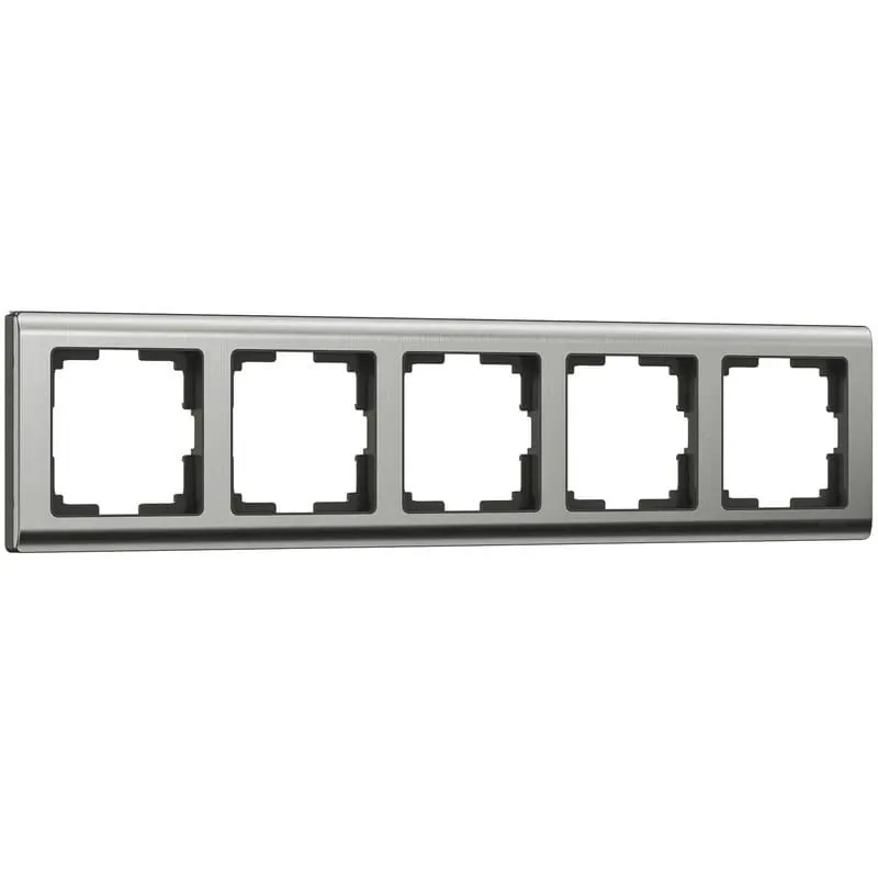 Рамка на 5 постов Metallic (глянцевый никель) Werkel