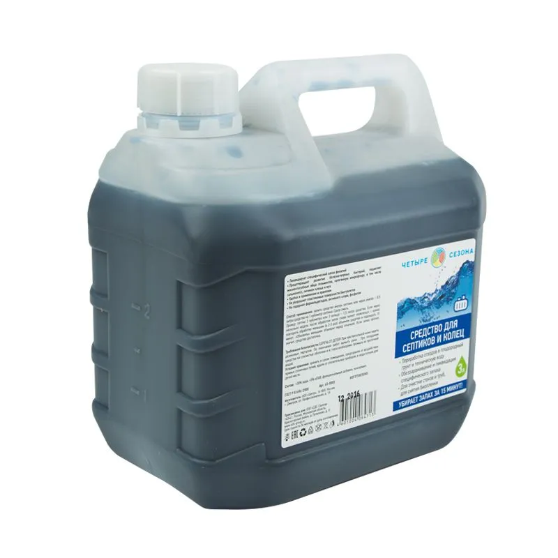 Средство для септиков и колец, 3 литра  ЧЕТЫРЕ СЕЗОНА