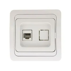 Лондон Розетка Phone 1-местная белая EKF - Фото 5