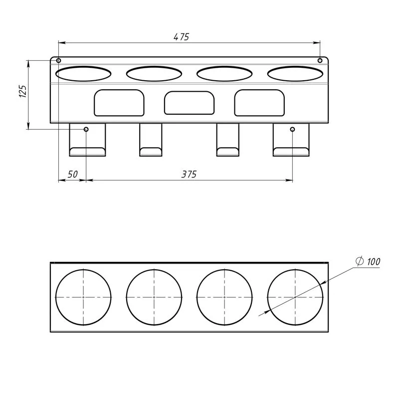 Держатель-органайзер для покрасочных работ, настенный, черный REXANT - Фото 4