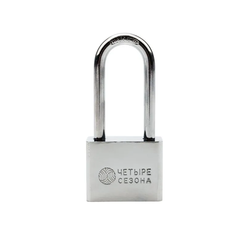Замок навесной серия «Сталь» 40 мм длинная дужка ЧЕТЫРЕ СЕЗОНА - Фото 3