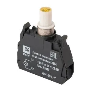 Лампа сменная c основанием XB4 желтая 230В XB4-EML-Y