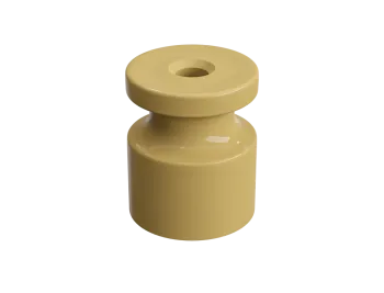 Изолятор пластиковый для наружного монтажа витой электропроводки, D20х24мм, цвет - песочное  золото 