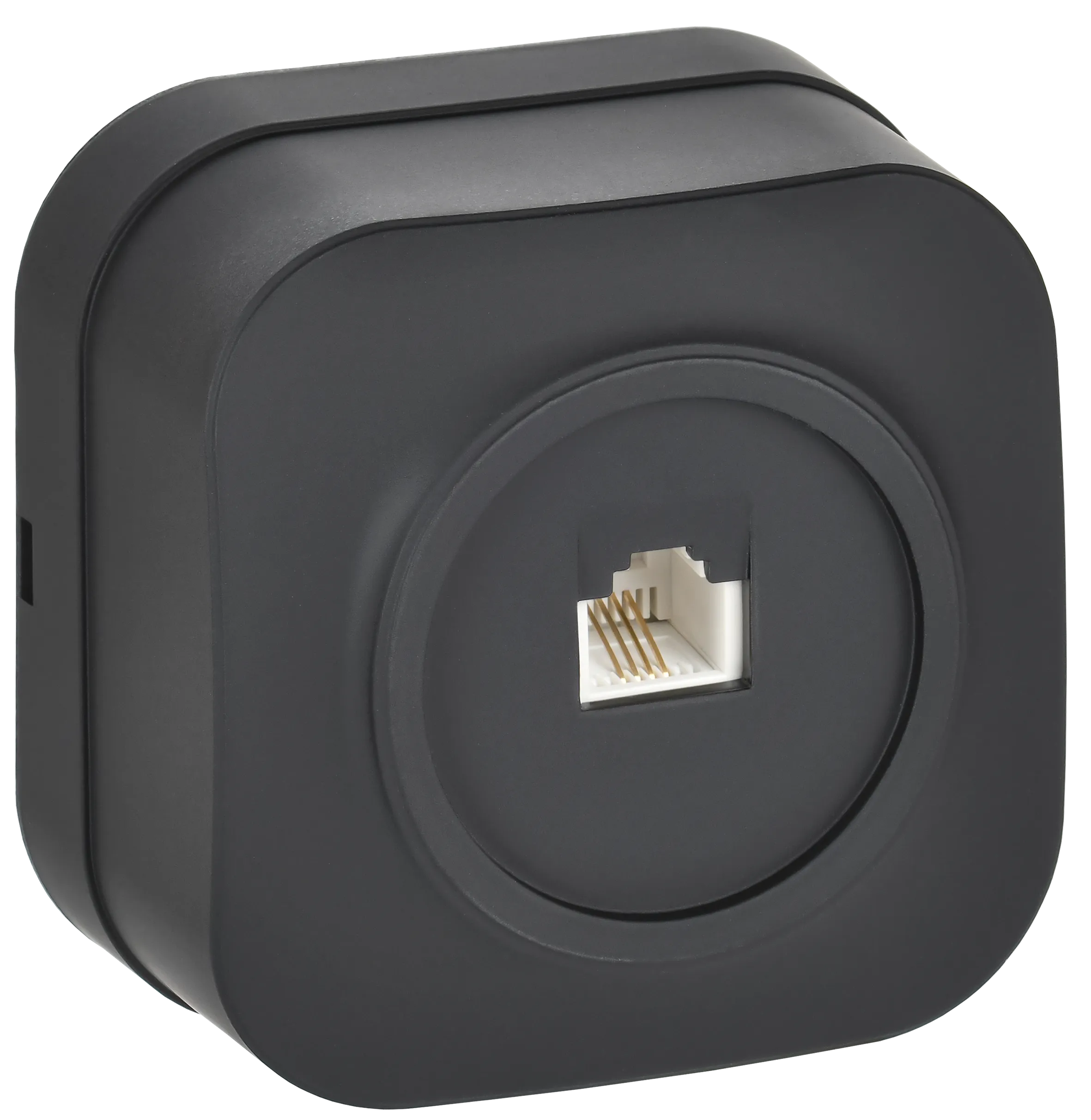 GLORY Розетка для открытой установки телефонная RJ11 РТ20-ХЧм черный матовый IEK