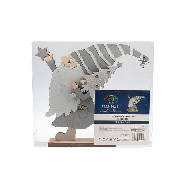 Деревянная фигурка Гномик 17х4х15 см - Фото 2