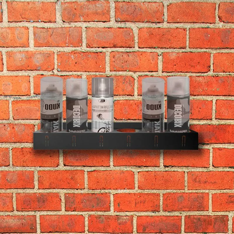 Держатель-органайзер для баллончиков, настенный, с крючками, черный REXANT - Фото 2