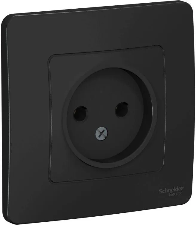Розетка 1-м СП Blanca 16А IP20 250В без заземл. без защ. шторок антрацит SE BLNRS000016 - Фото 2