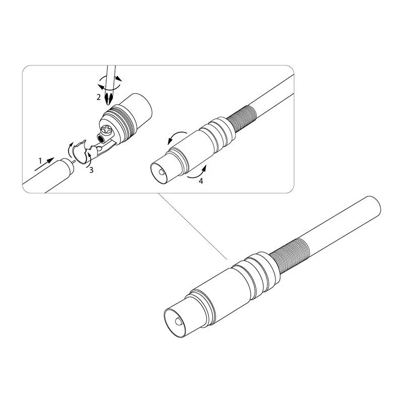 TV-разъем штекер никелированный c пружиной REXANT - Фото 3