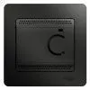 Термостат Glossa электронный для теплого пола с датчиком 10А в сборе антрацит SchE GSL000738 400338