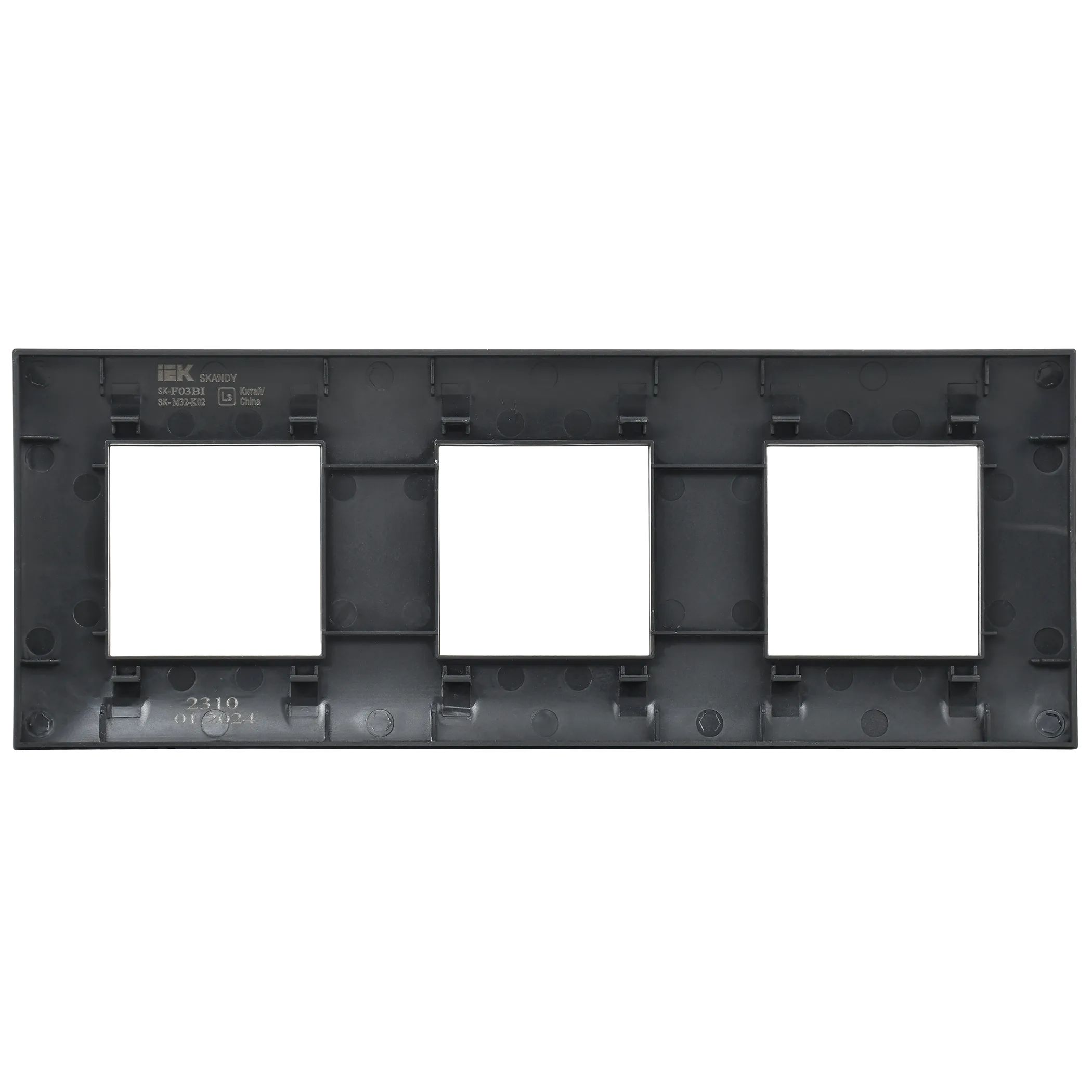 SKANDY Рамка 3-местная SK-F03Bl черный IEK - Фото 5