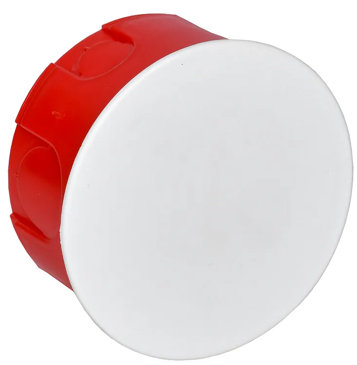 Коробка распаячная КМ41007 для твердых стен безгалогенная (HF) D=80х40мм с крышкой IEK UKT11-080-040-000