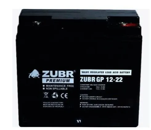 Аккумуляторная батарея ZUBR GP 12-22Ah для стабильной работы систем