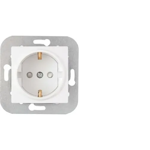 Розетка штепсельная с заземляющим контактом со шторками для скрытой установки РС16-532