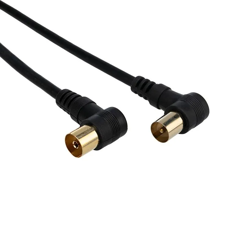 Шнур ТВ гнездо - ТВ штекер, угловой, 3м, черный REXANT 18-0014